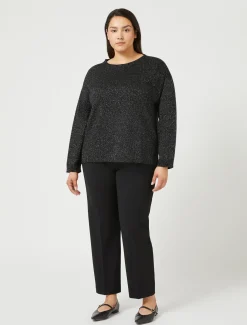 Marina Rinaldi Pantalon en tissu technique NOIR Discount