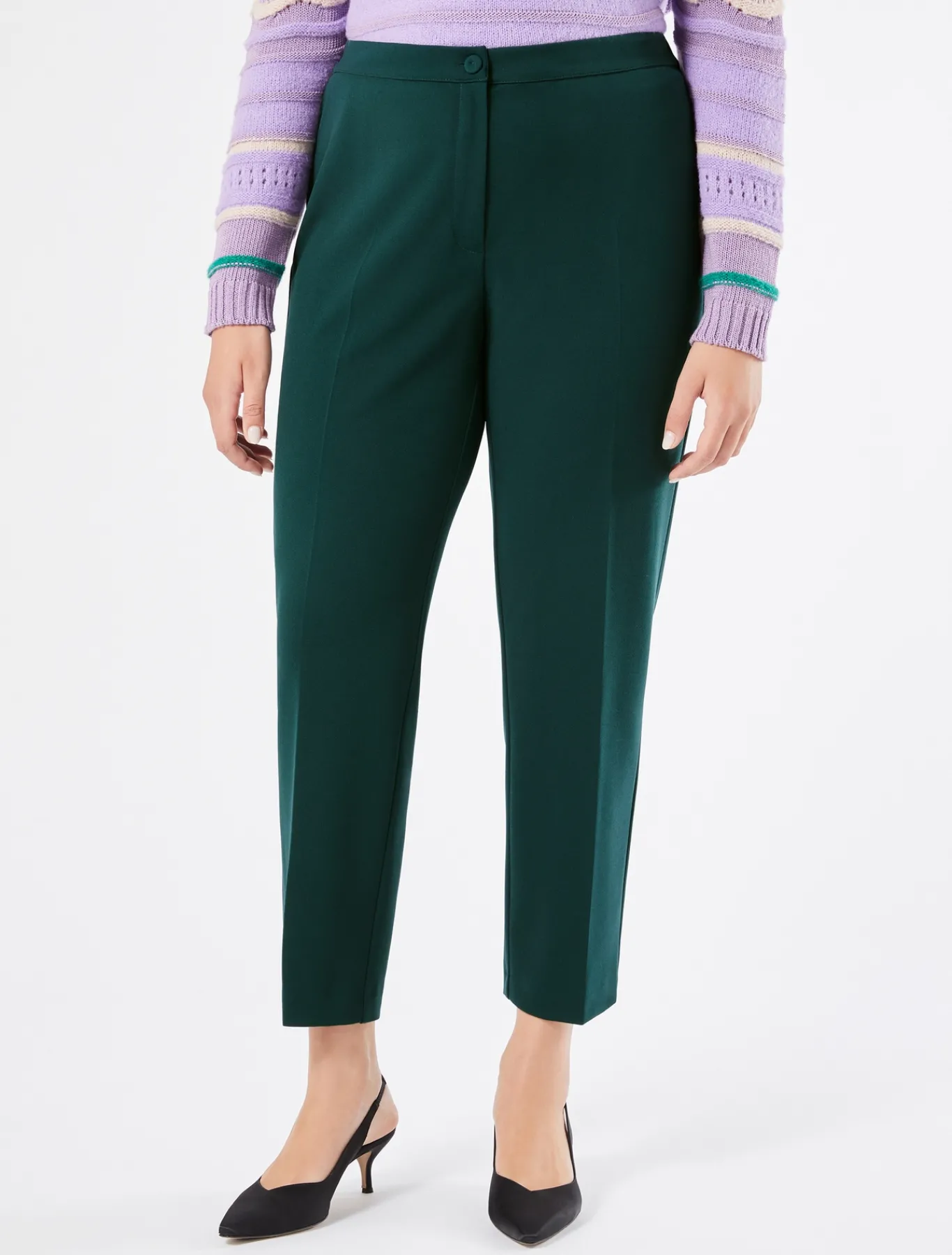 Marina Rinaldi Pantalon en tissu technique VERTFONCE' Clearance