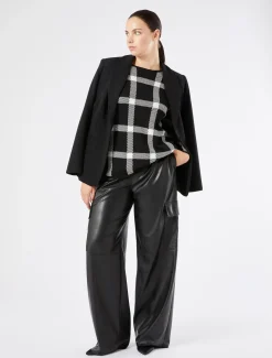Marina Rinaldi Pantalon en tissu technique NOIR Outlet