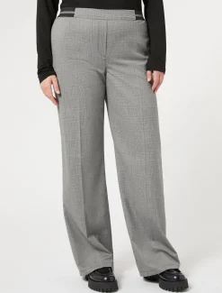Marina Rinaldi Pantalon en tissu teint en fil et lurex NOIR Outlet