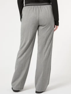 Marina Rinaldi Pantalon en tissu teint en fil et lurex NOIR Outlet