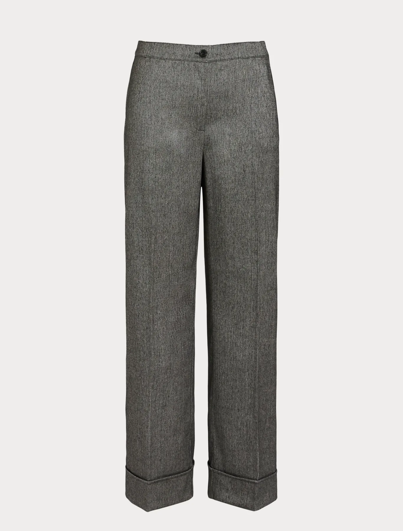 Marina Rinaldi Pantalon en tissu teint en fil et viscose NOIR Sale