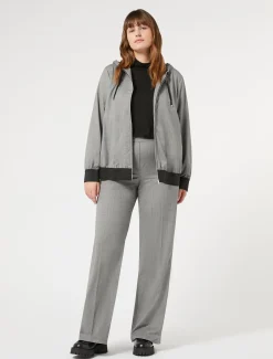 Marina Rinaldi Pantalon en tissu teint en fil et lurex NOIR Outlet