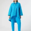 Marina Rinaldi Pantalon en toile de coton mélangé TURQUOISE Best