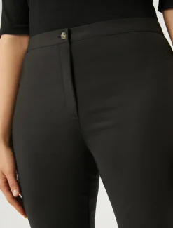 Marina Rinaldi Pantalon en toile de coton NOIR New