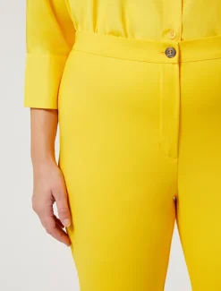 Marina Rinaldi Pantalon en toile de coton mélangé SOLEIL Online