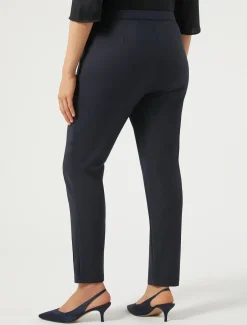 Marina Rinaldi Pantalon en toile de coton BLEUNUIT Fashion