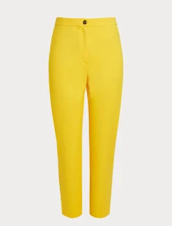 Marina Rinaldi Pantalon en toile de coton mélangé SOLEIL Online