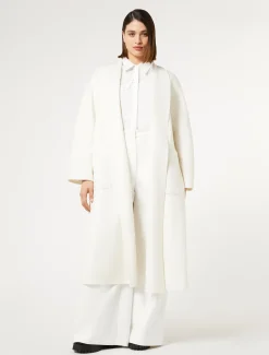 Marina Rinaldi Pantalon en toile de coton mélangé BLANC Hot