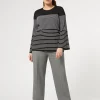Marina Rinaldi Pantalon en toile de laine NOIR Discount