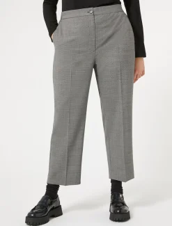 Marina Rinaldi Pantalon en toile de laine NOIR Discount