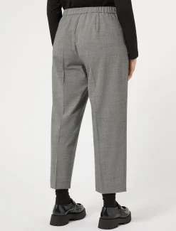 Marina Rinaldi Pantalon en toile de laine NOIR Discount