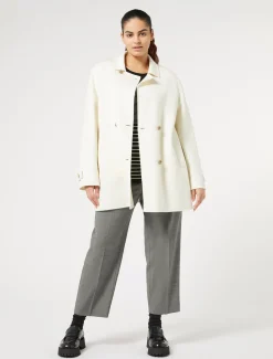 Marina Rinaldi Pantalon en toile de laine NOIR Discount