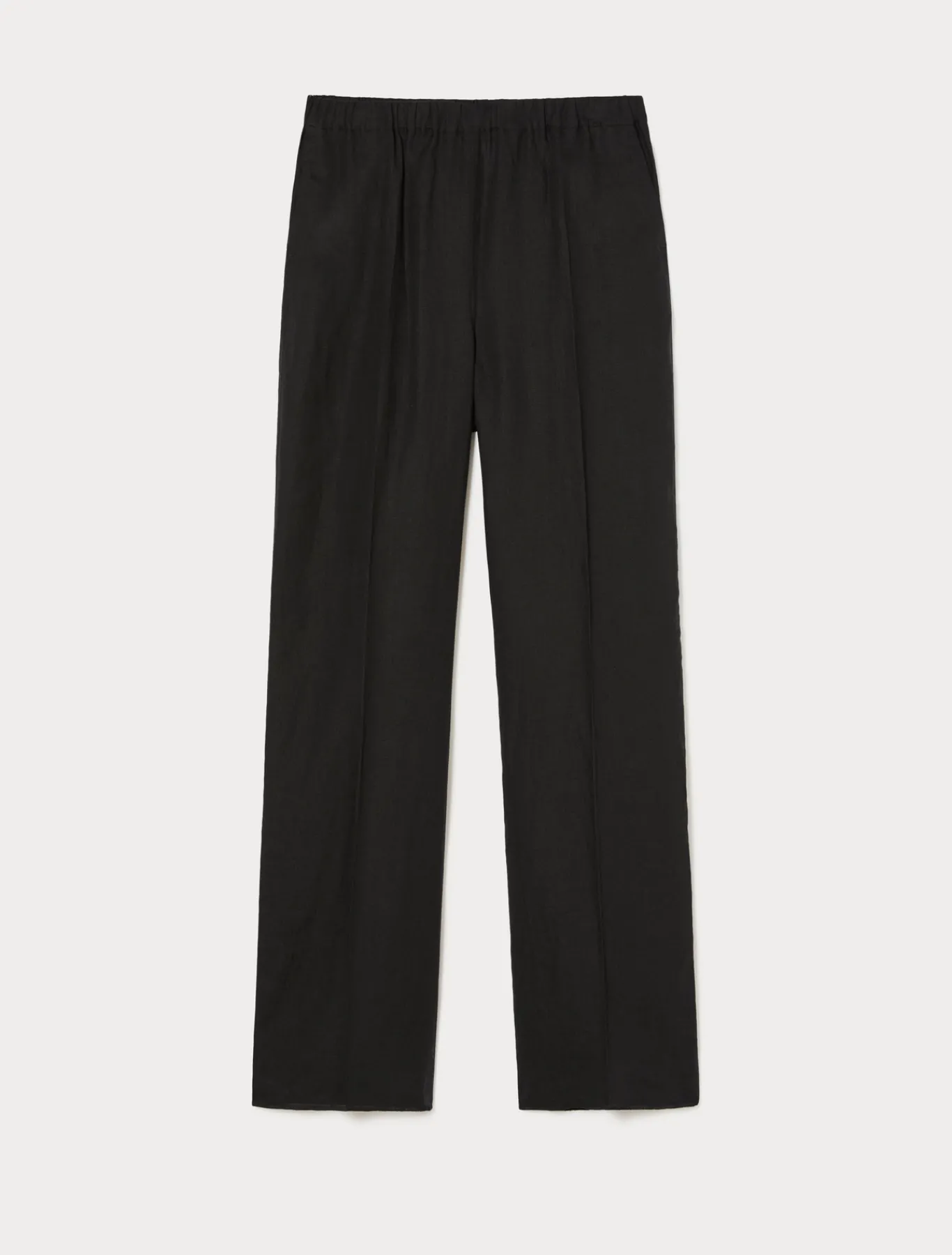 Marina Rinaldi Pantalon en toile de lin NOIR New