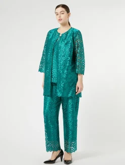 Marina Rinaldi Pantalon en tulle brodé JADE Sale