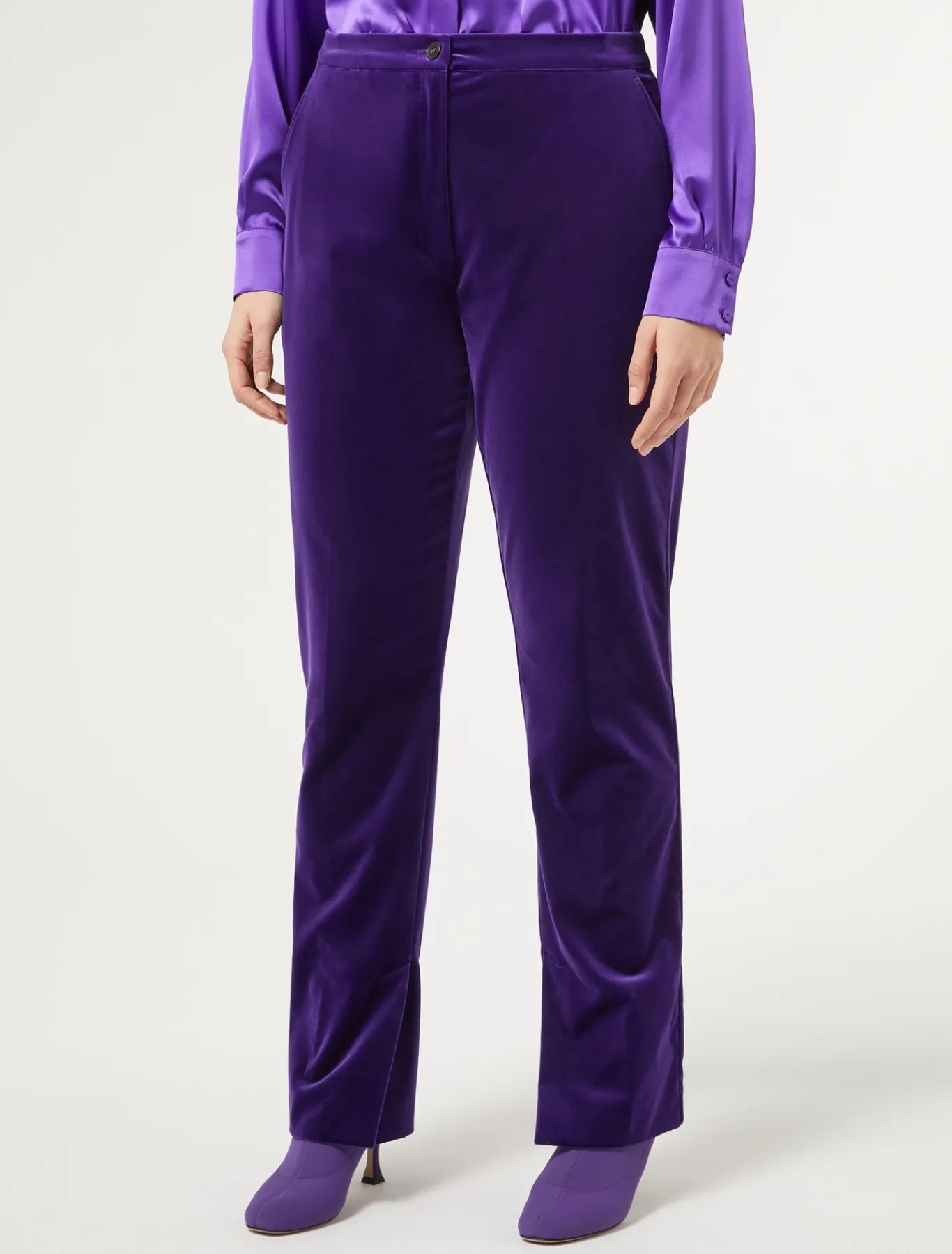 Marina Rinaldi Pantalon en velours VIOLET Fashion