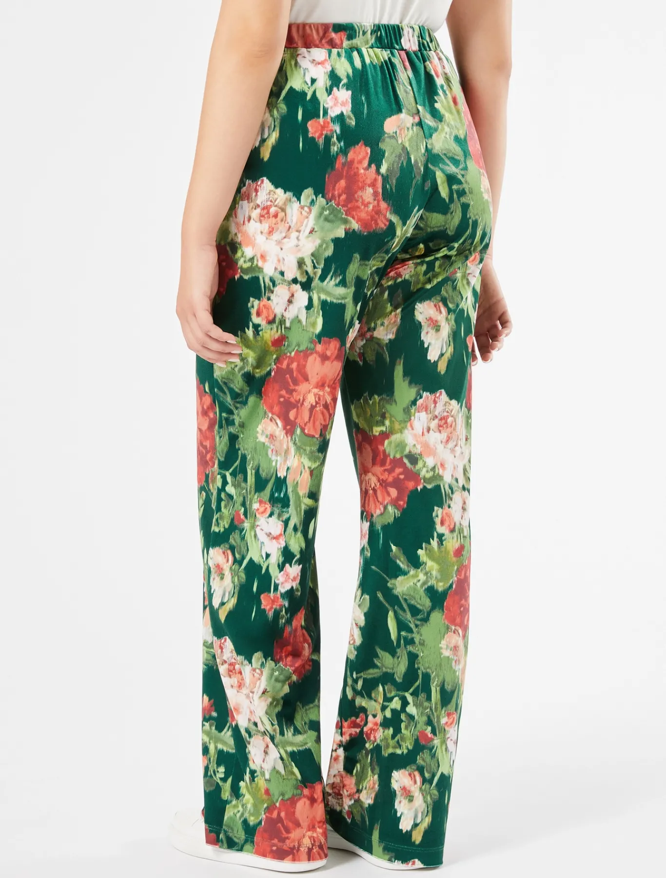 Marina Rinaldi Pantalon en velours VERT Discount