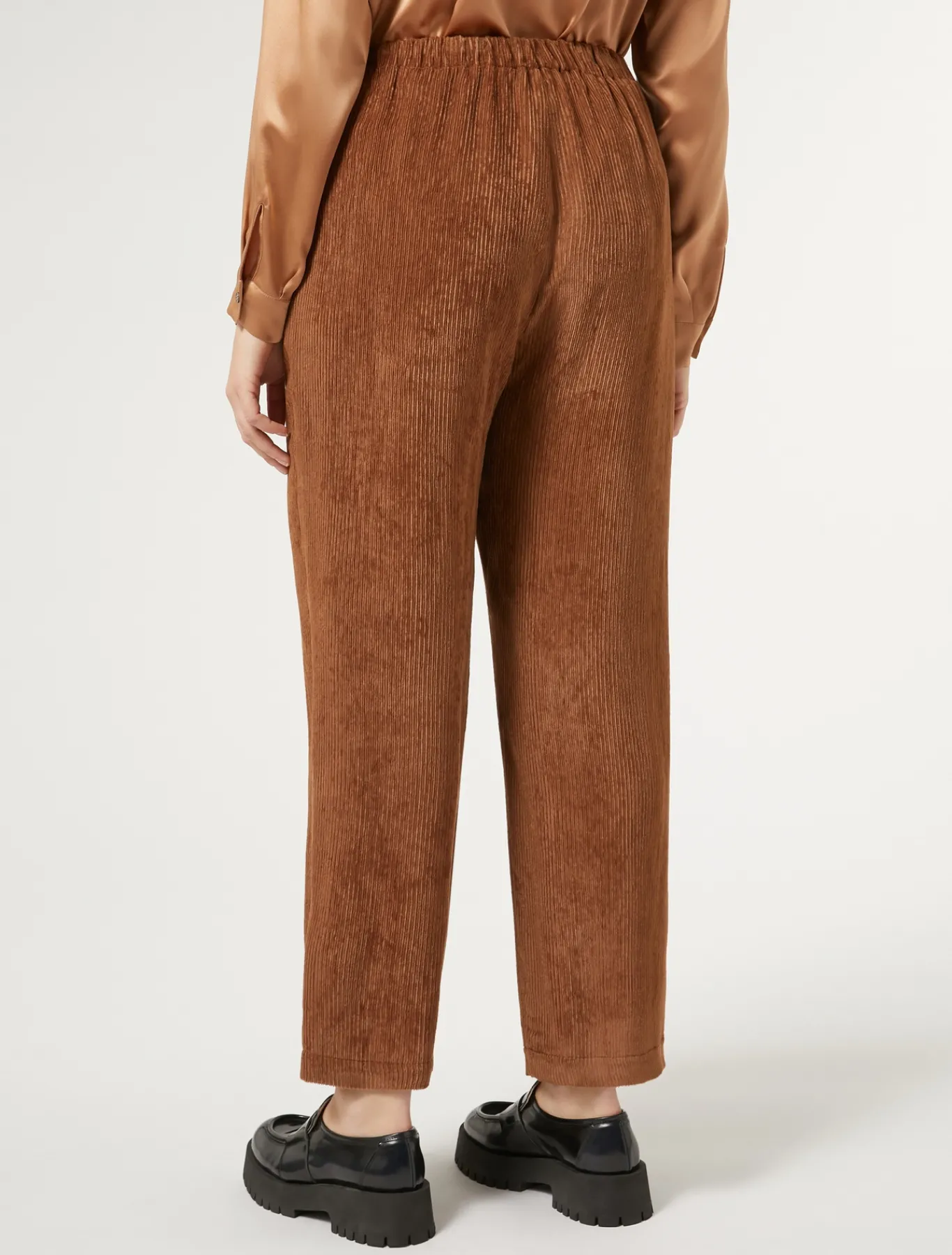 Marina Rinaldi Pantalon en velours BRUN Outlet