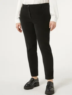 Marina Rinaldi Pantalon en velours de coton NOIR Outlet