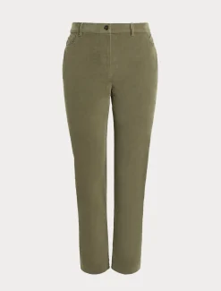 Marina Rinaldi Pantalon en velours de coton KAKI Outlet