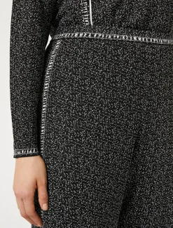 Marina Rinaldi Pantalon en viscose jacquard NOIRBLANC Hot