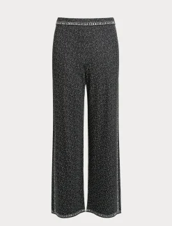 Marina Rinaldi Pantalon en viscose jacquard NOIRBLANC Hot