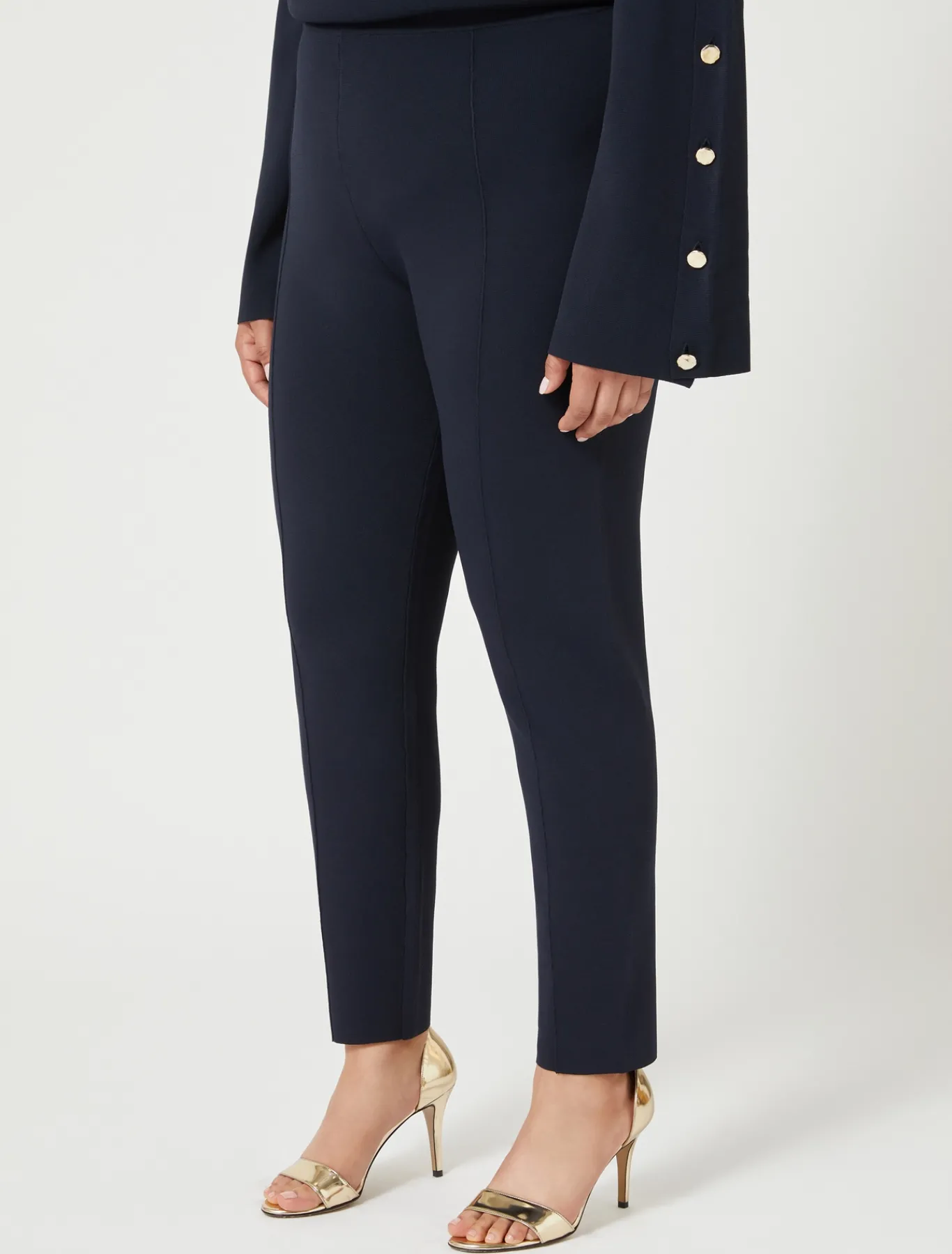 Marina Rinaldi Pantalon en viscose stretch BLEUNUIT Sale