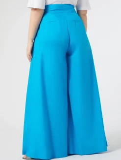 Marina Rinaldi Pantalon large en popeline TURQUOISE Online