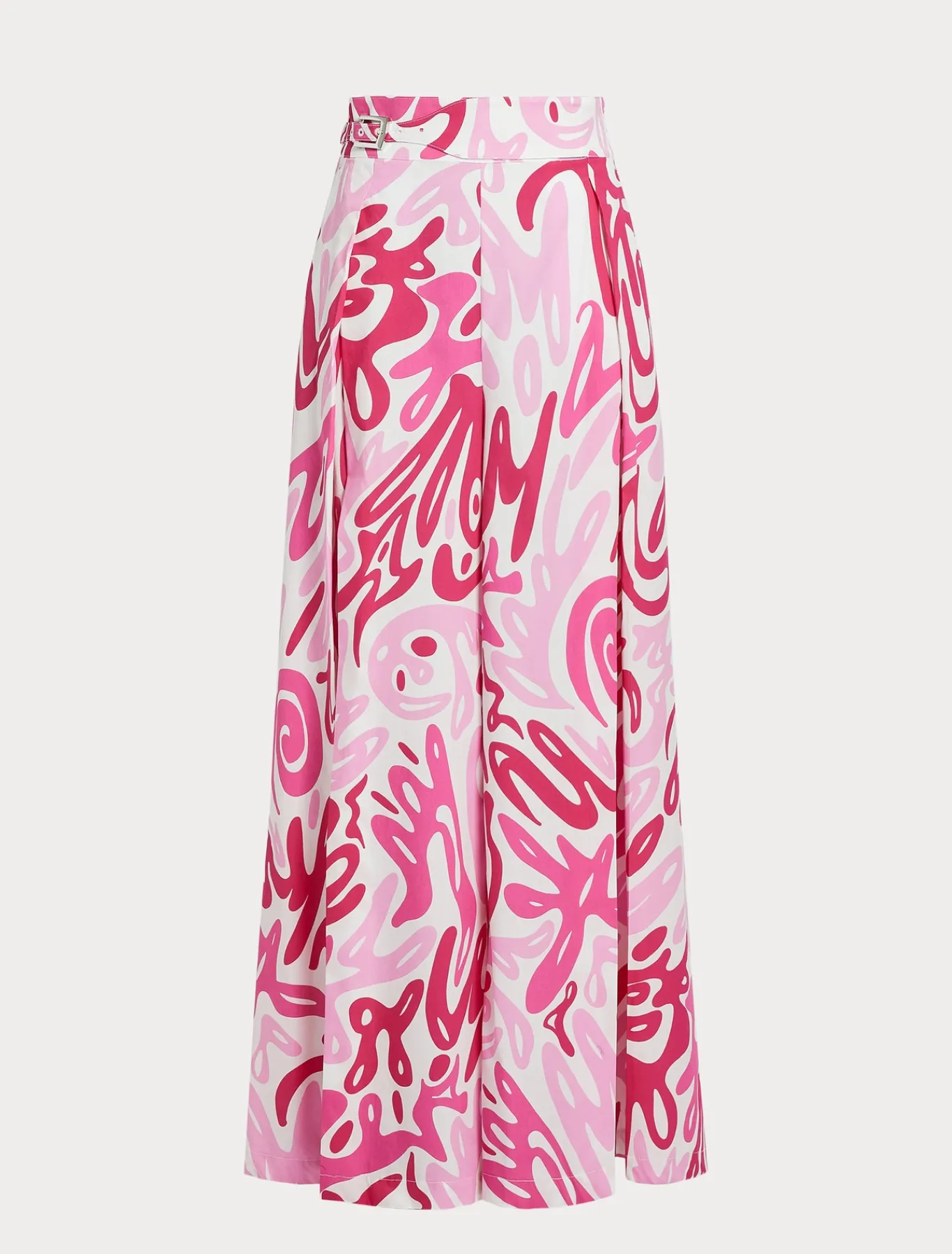 Marina Rinaldi Pantalon large en popeline imprimée BLANC Fashion