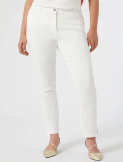 Marina Rinaldi Pantalon Perfect en bull de coton BLANC Best
