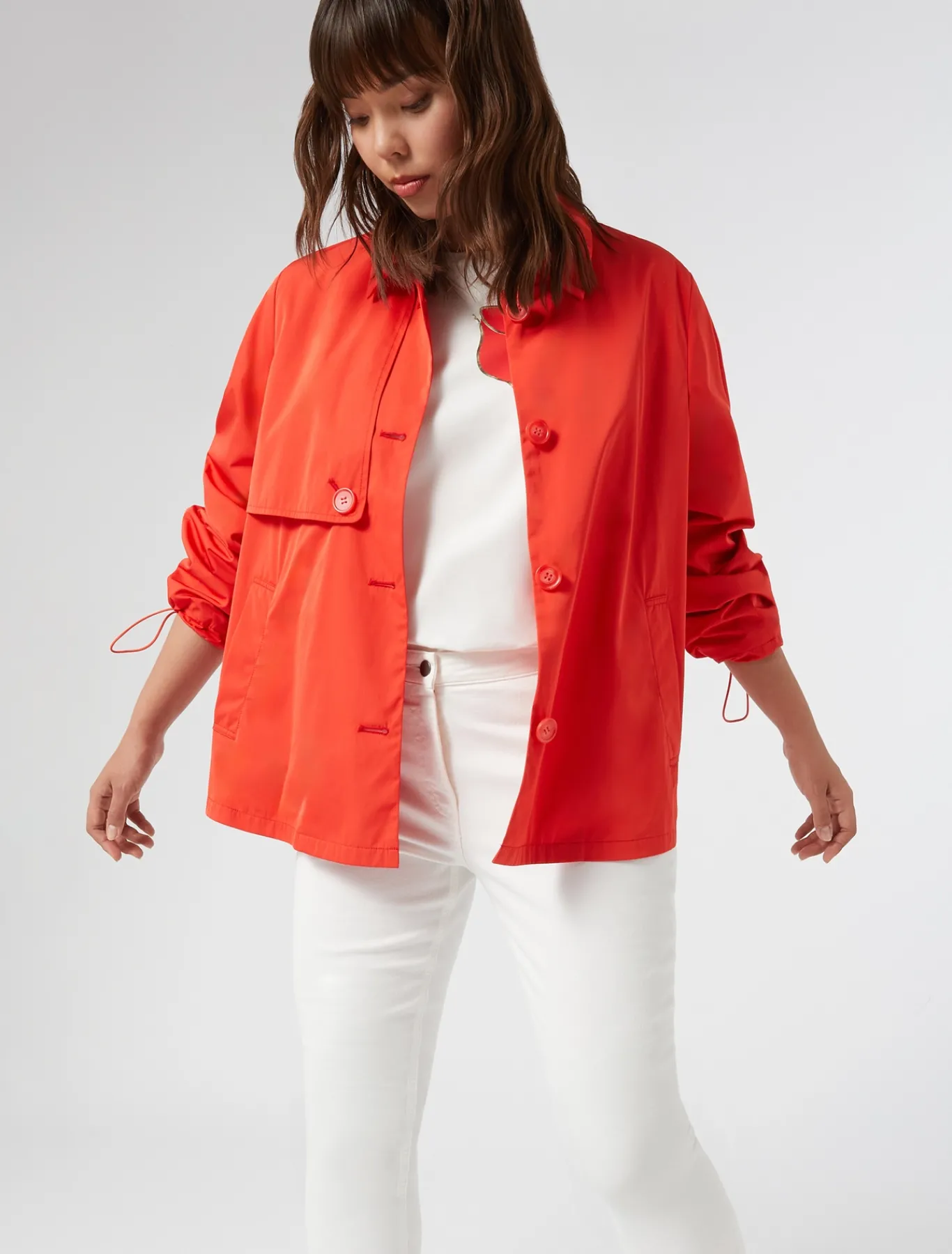 Marina Rinaldi Pantalon Perfect en bull de coton BLANC Best
