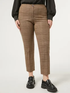 Marina Rinaldi Pantalon prince-de-galles MARRONFONCE Hot