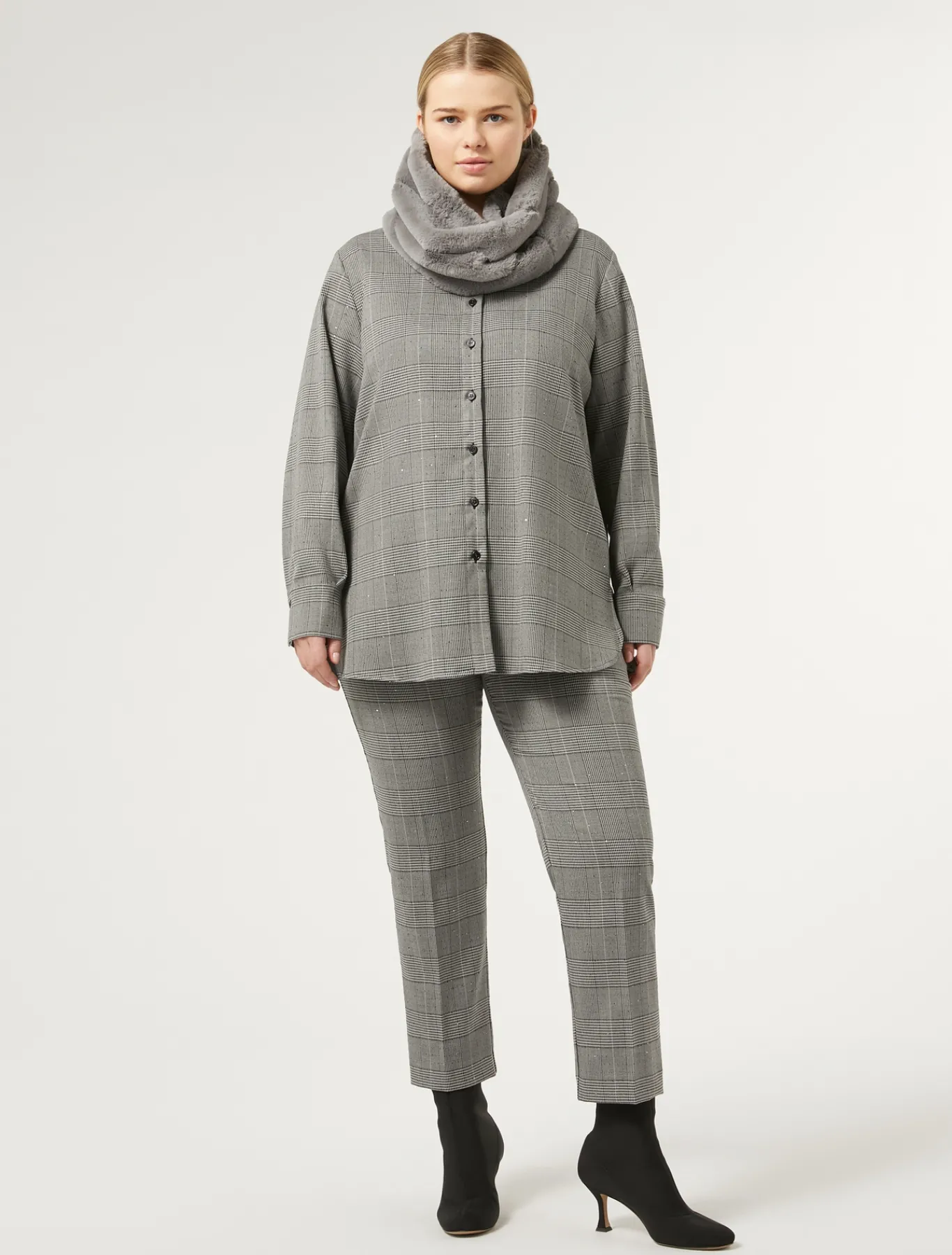 Marina Rinaldi Pantalon prince-de-galles NOIR Discount