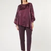 Marina Rinaldi Pantalon slim en cady triacétate BORDEAUX Sale