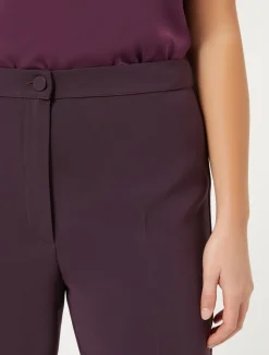 Marina Rinaldi Pantalon slim en cady triacétate BORDEAUX Sale