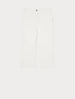 Marina Rinaldi Pantalon évasé en bull de coton BLANC Fashion