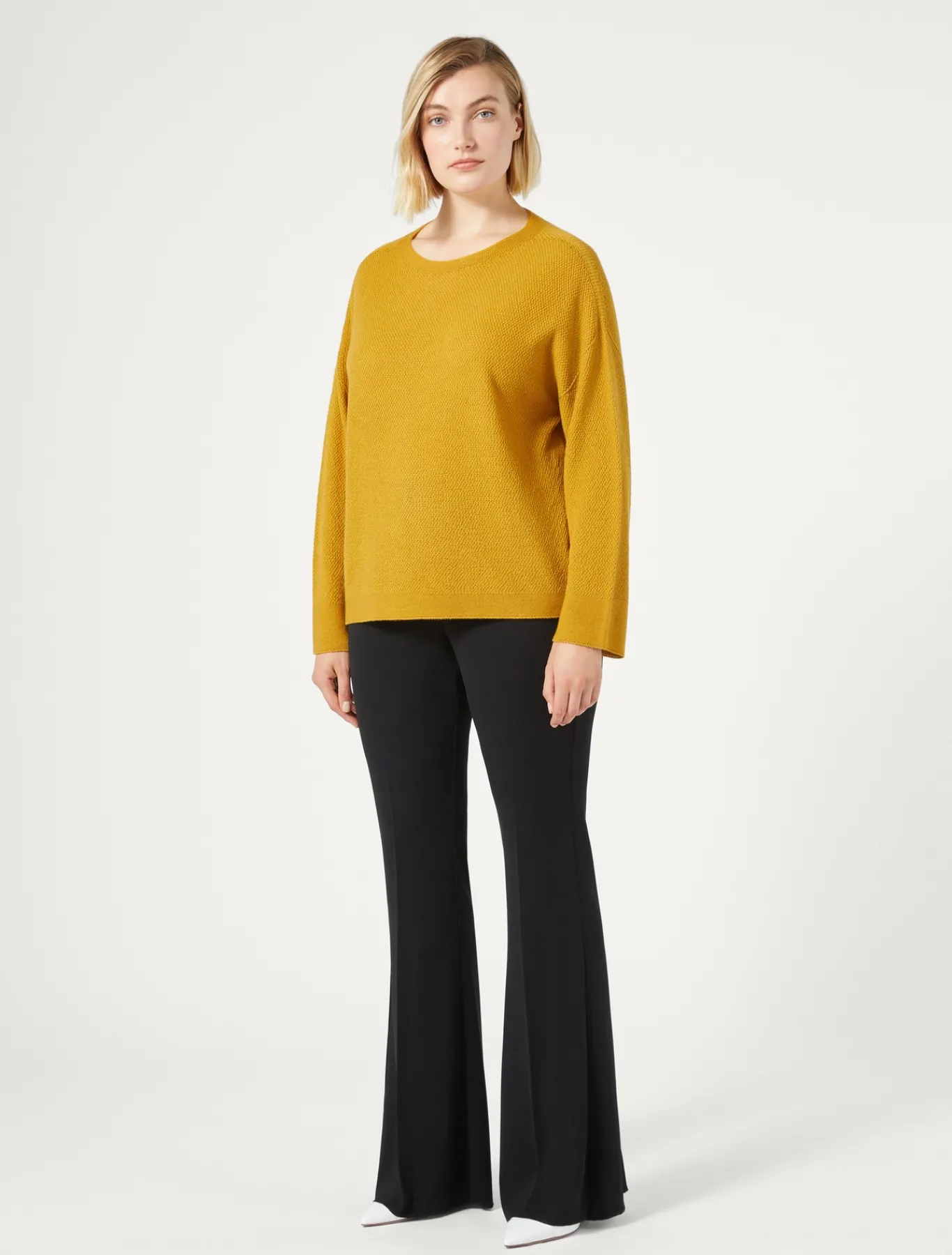 Marina Rinaldi Pantalon évasé en cady NOIR New