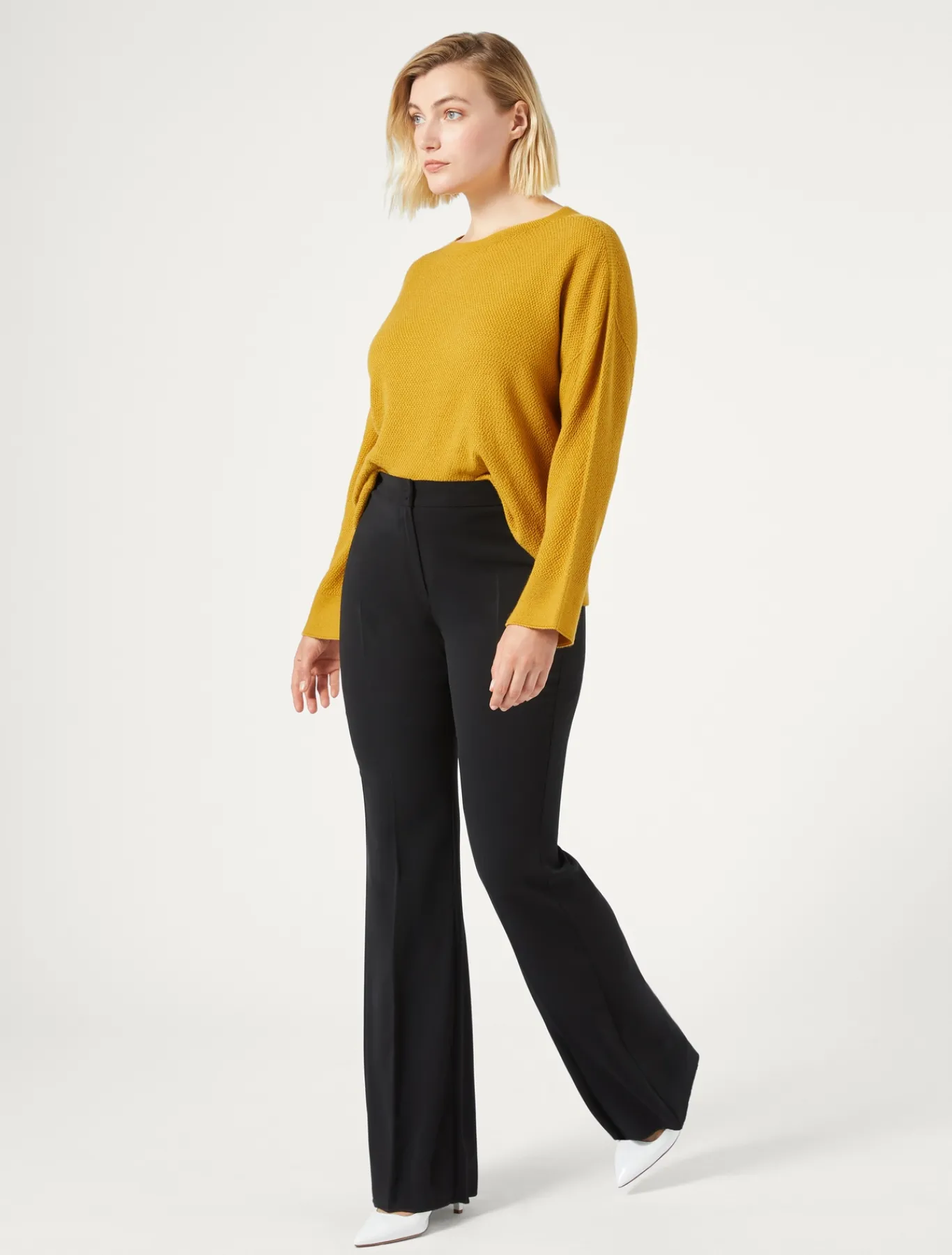 Marina Rinaldi Pantalon évasé en cady NOIR New