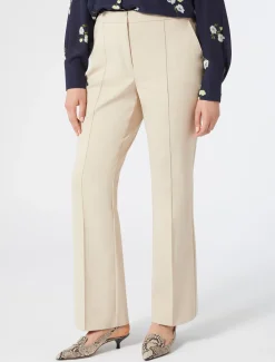 Marina Rinaldi Pantalon évasé en coton stretch BEIGE Online