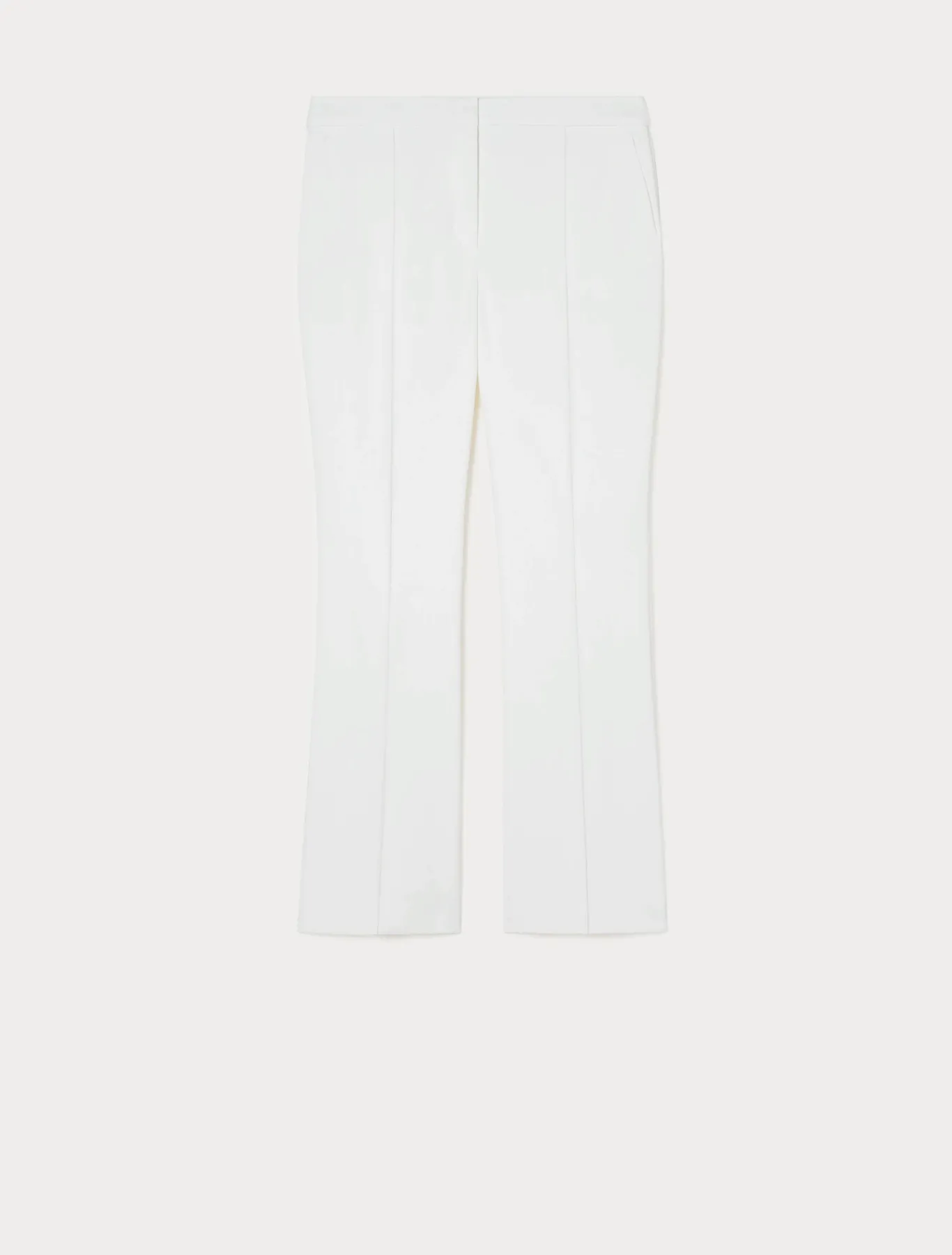 Marina Rinaldi Pantalon évasé en coton stretch BLANC Best