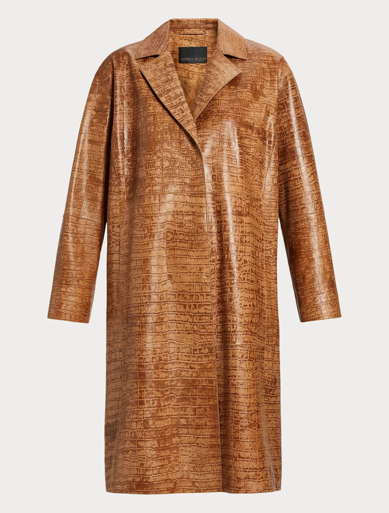 Marina Rinaldi Pardessus en cuir nappa imprimé crocodile POILDECHAMEAU Best