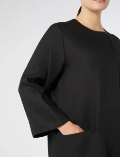 Marina Rinaldi Pardessus en lin NOIR New