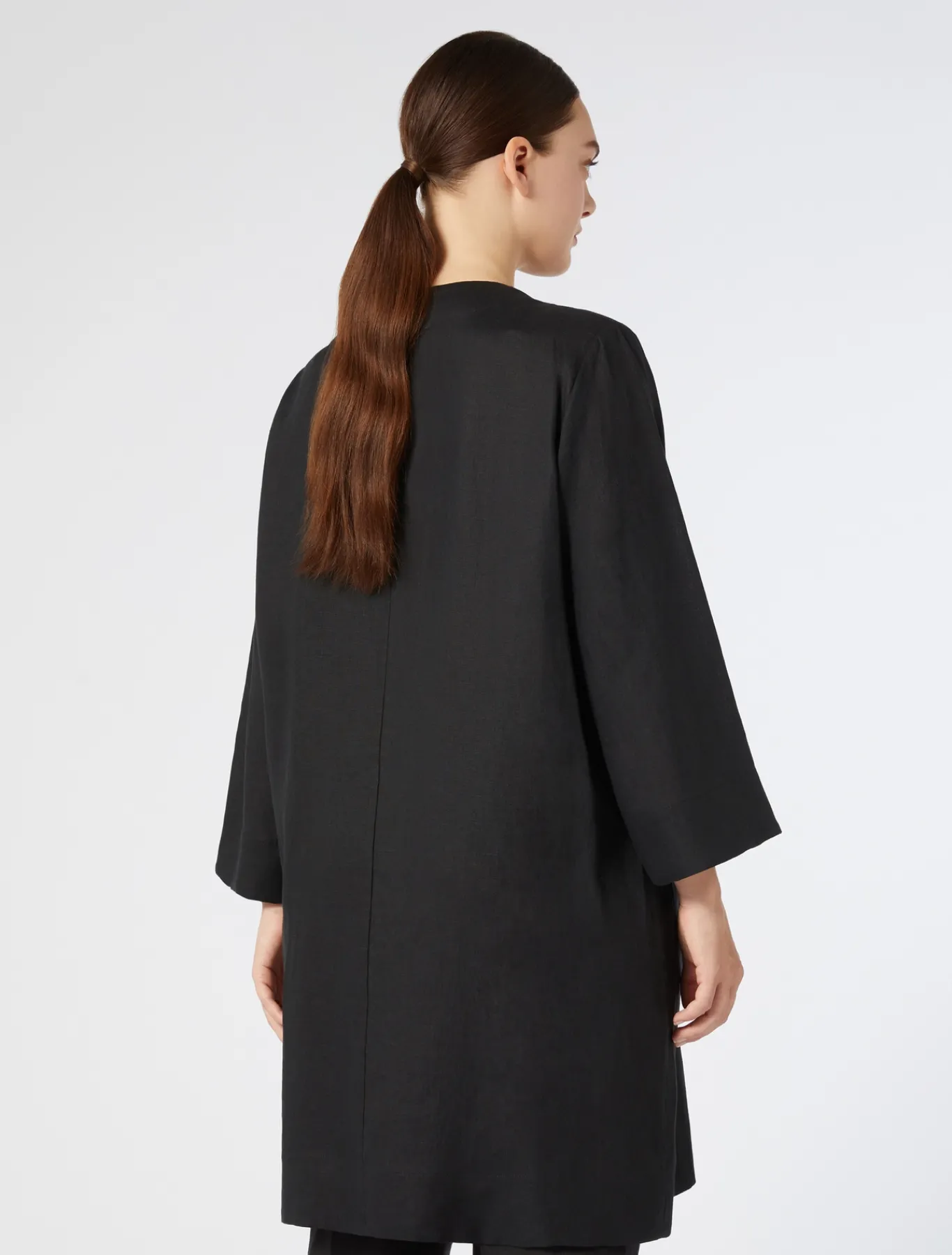Marina Rinaldi Pardessus en lin NOIR New