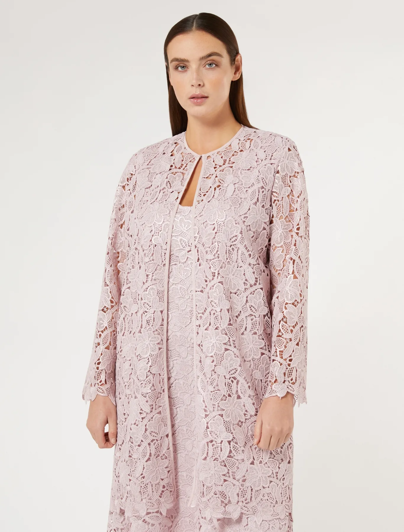 Marina Rinaldi Pardessus en macramé ROSE New