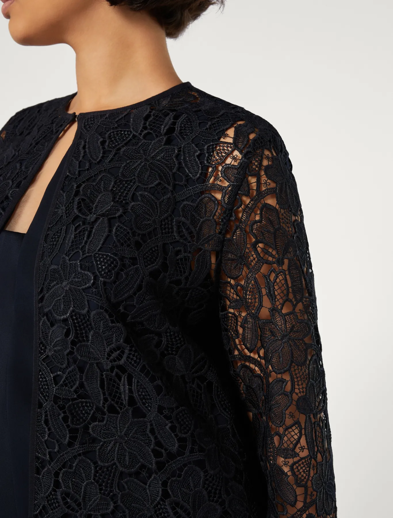 Marina Rinaldi Pardessus en macramé BLEUNUIT Sale
