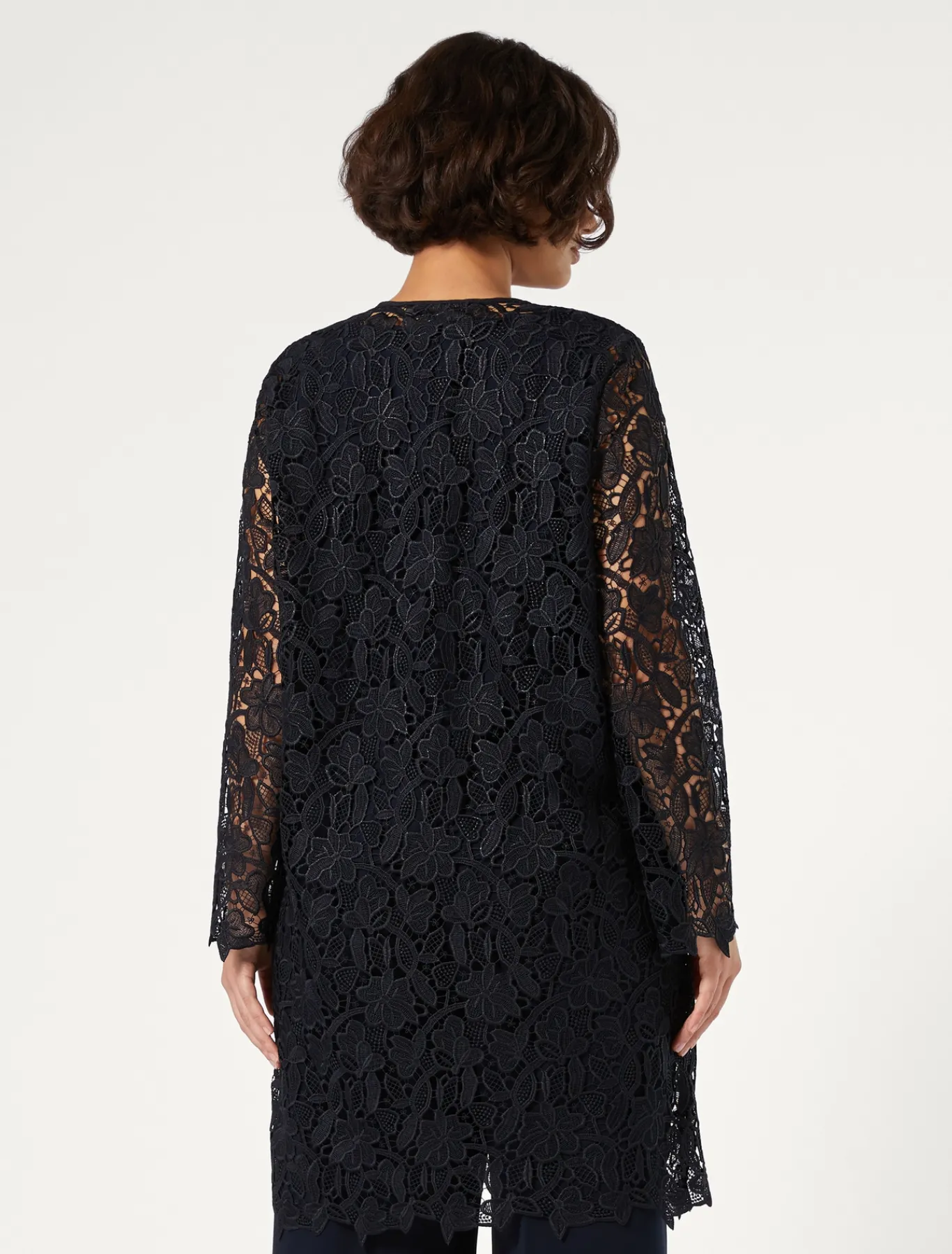 Marina Rinaldi Pardessus en macramé BLEUNUIT Sale