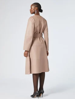 Marina Rinaldi Pardessus en nappa et jersey BROWNNUDE New