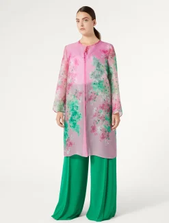 Marina Rinaldi Pardessus en organza de soie ROSE Online