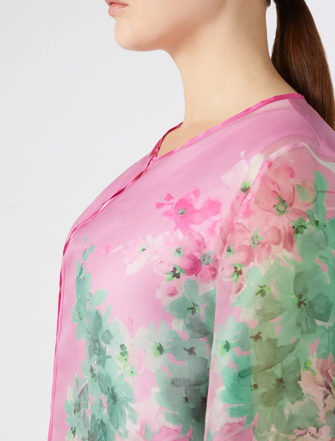 Marina Rinaldi Pardessus en organza de soie ROSE Online