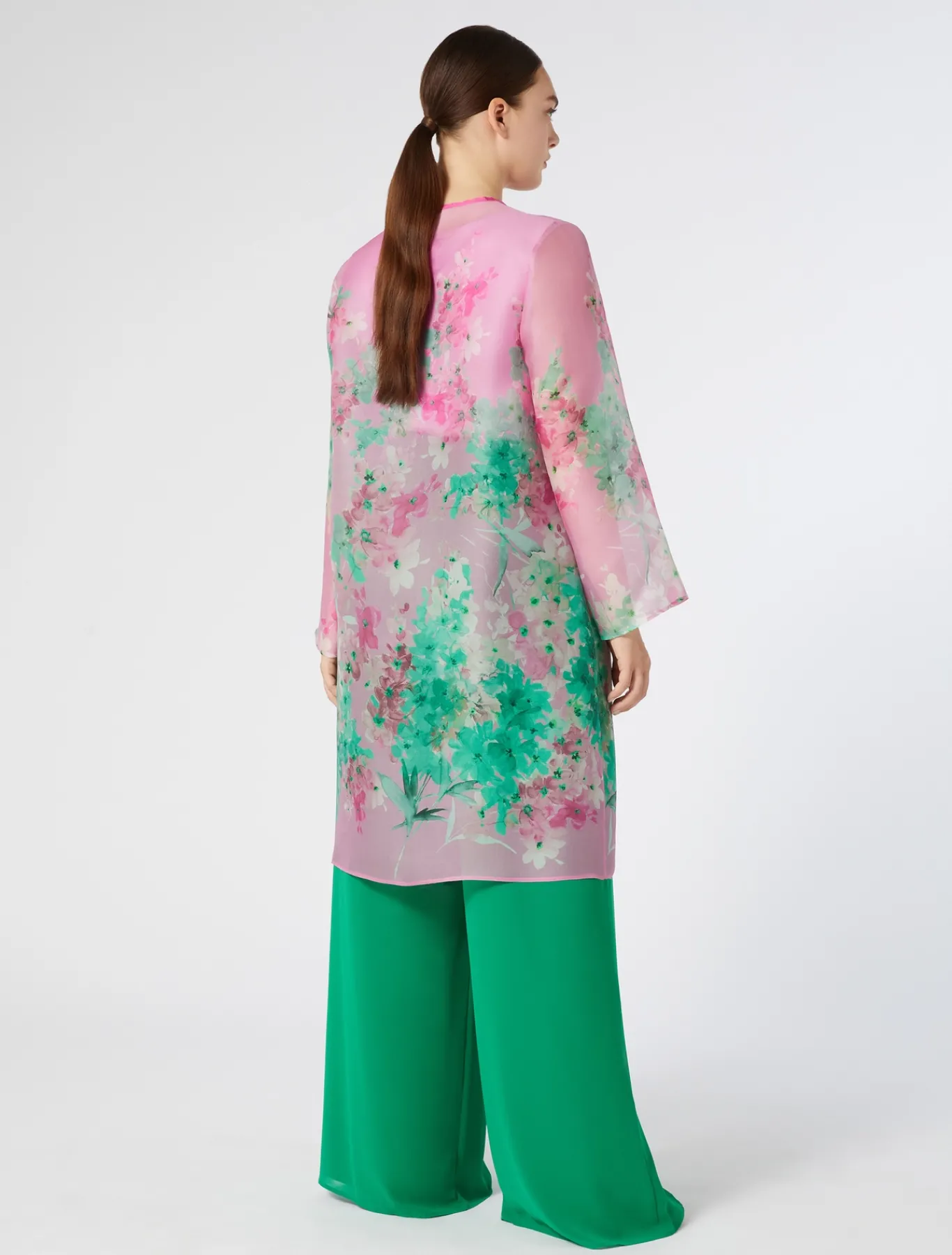 Marina Rinaldi Pardessus en organza de soie ROSE Online